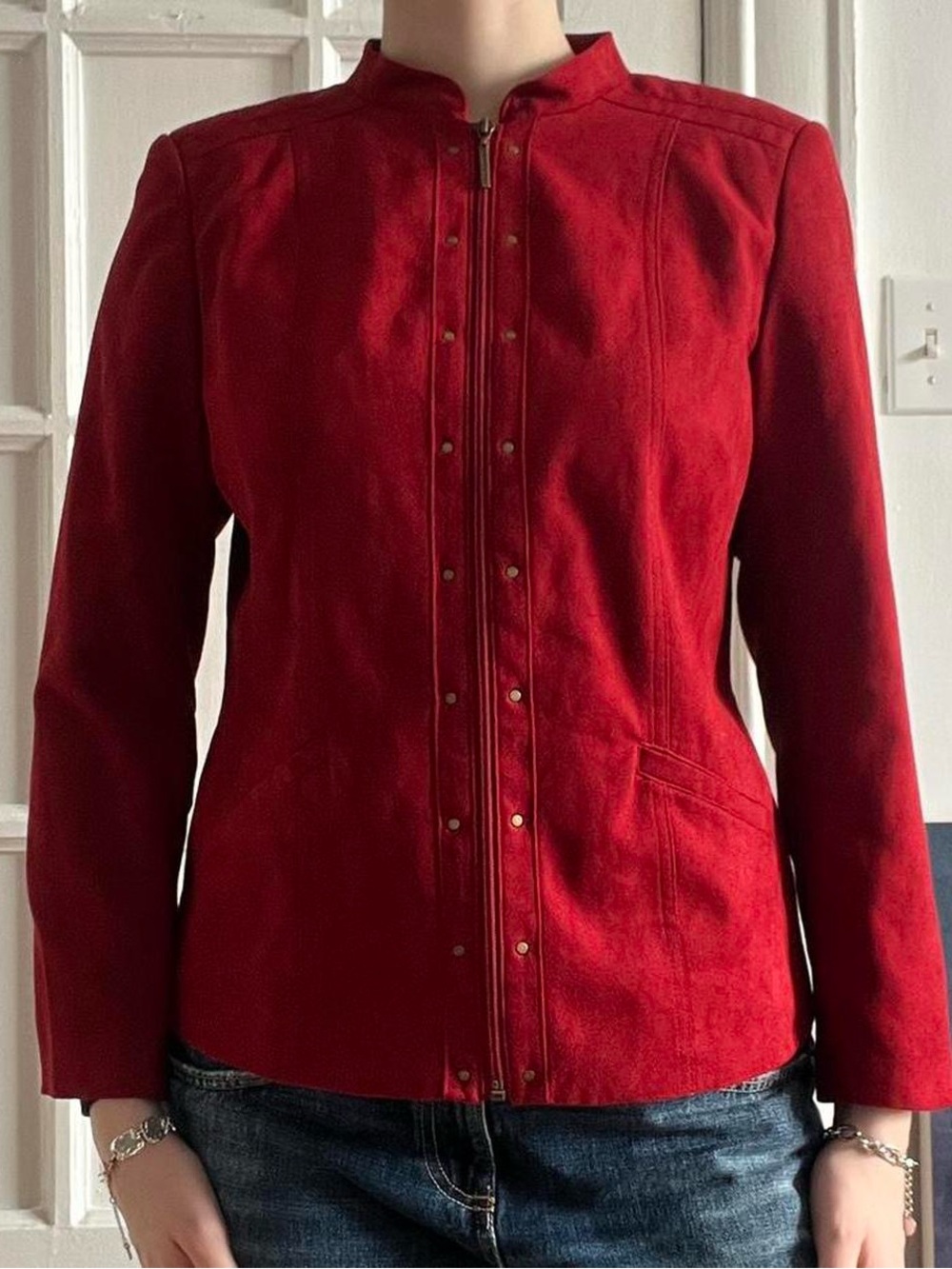Size 6P Red TanJay Zip Up Jacket